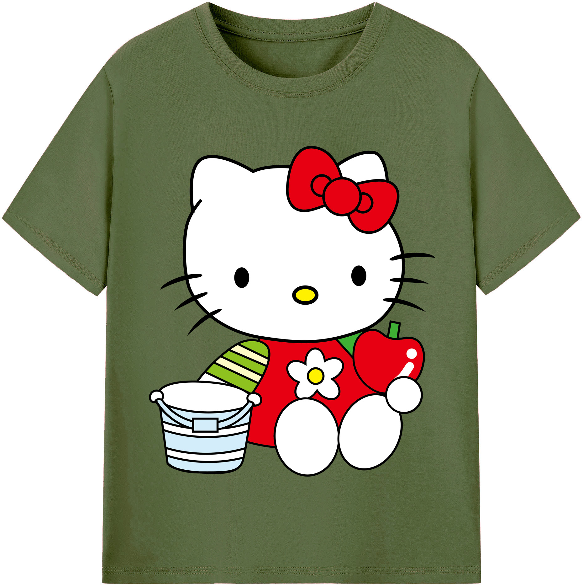 （画像用） Hello Kitty ハローキティ 綿100％半袖Tシャツ（フロントプリント）